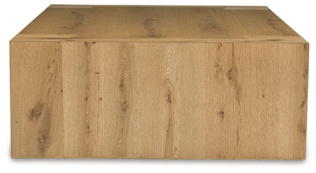 Bracken Light Brown Coffee Table by Ashley at Eve Furniture
