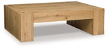 Bracken Light Brown Coffee Table by Ashley at Eve Furniture