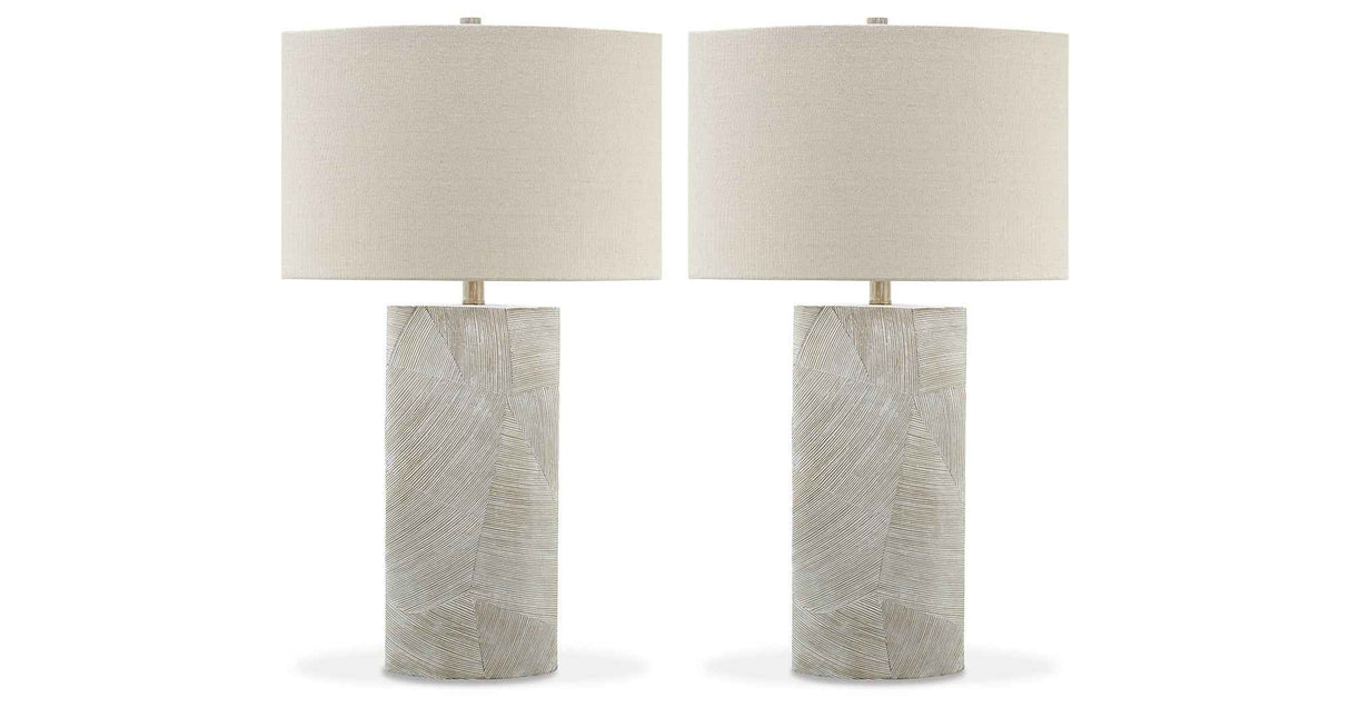 Bradard 2-Piece Table Lamp Set in Brown by Ashley at Eve Furniture