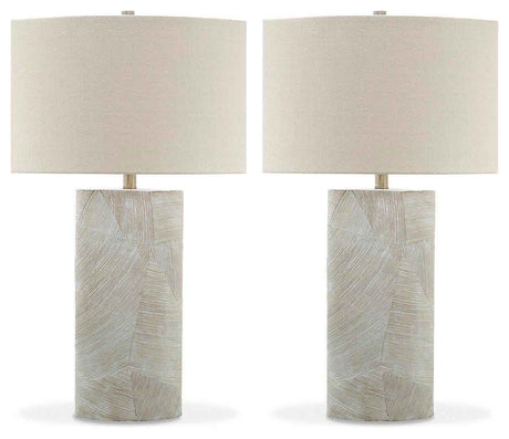 Bradard 2-Piece Table Lamp Set in Brown by Ashley at Eve Furniture