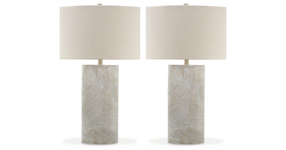 Bradard 2-Piece Table Lamp Set in Brown by Ashley at Eve Furniture