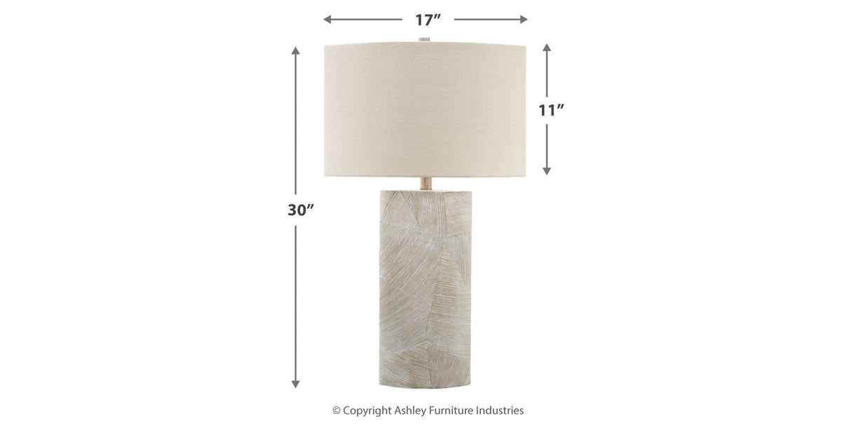 Bradard 2-Piece Table Lamp Set in Brown by Ashley at Eve Furniture