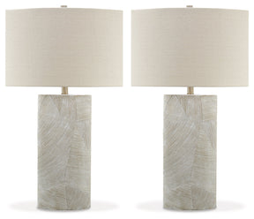 Bradard 2-Piece Table Lamp Set in Brown by Ashley at Eve Furniture