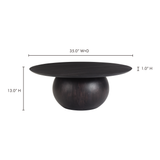 Bradbury Black Coffee Table by MOES at Eve Furniture