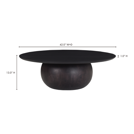 Bradbury Black Large Coffee Table by MOES at Eve Furniture