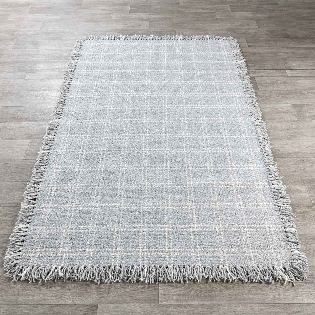 Bradbury Check Pearl/Gray Wool Rug by Classic Home at Eve Furniture