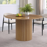 Bradbury Natural Brown Round 48-inch Wood Dining Table by Coaster at Eve Furniture
