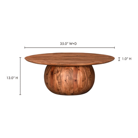 Bradbury Natural Coffee Table by MOES at Eve Furniture
