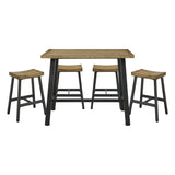 Braddock Brown/Black 5-Piece Counter Height Set by Homelegance at Eve Furniture