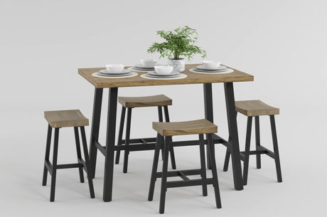 Braddock Brown/Black Counter Height Table by Homelegance at Eve Furniture