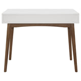 Bradenton White/Walnut 1-Drawer Writing Desk