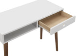 Bradenton White/Walnut 1-Drawer Writing Desk by Coaster at Eve Furniture