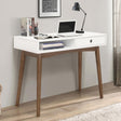 Bradenton White/Walnut 1-Drawer Writing Desk by Coaster at Eve Furniture