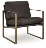 Bradett Dark Brown/Gold Finish Accent Chair by Ashley at Eve Furniture