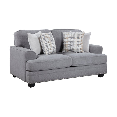 Bradford Gray Loveseat by Homelegance at Eve Furniture