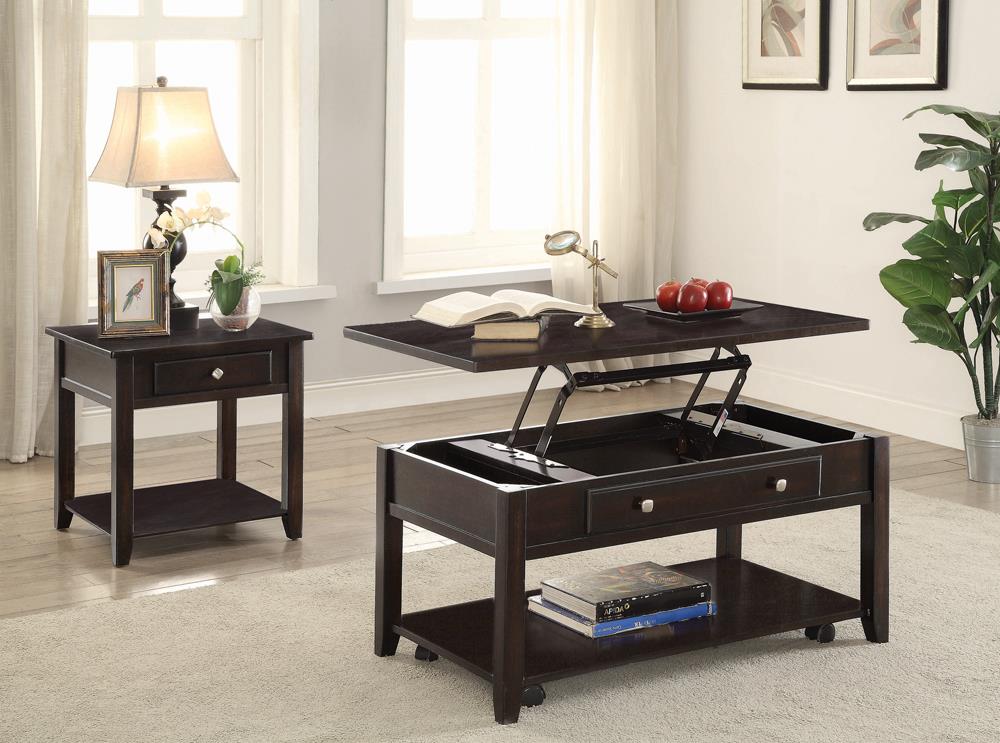 Bradford Walnut Rectangular Lift Top Coffee Table