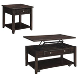 Bradford Walnut 2-Piece Lift Top Coffee and End Table Set by Coaster at Eve Furniture