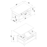 Bradford Walnut 2-Piece Lift Top Coffee and End Table Set by Coaster at Eve Furniture