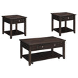 Bradford Walnut 3-Piece Lift Top Coffee and End Table Set by Coaster at Eve Furniture