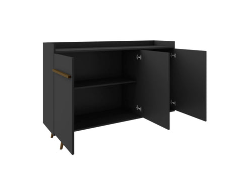 Bradley 53.54 Buffet Stand in Black by Manhattan Comfort at Eve Furniture