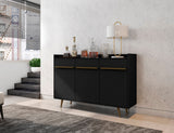 Bradley 53.54 Buffet Stand in Black by Manhattan Comfort at Eve Furniture