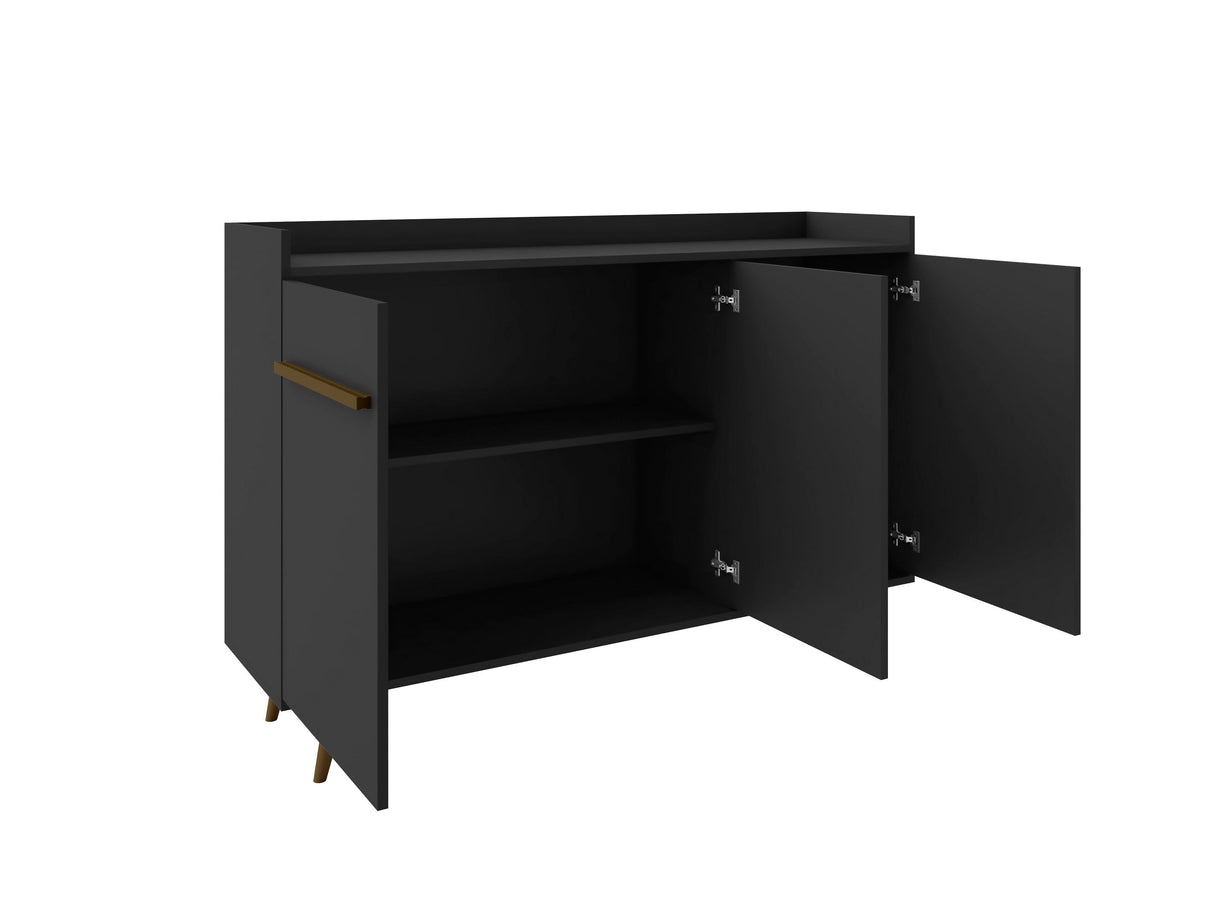 Bradley 53.54 Buffet Stand in Black by Manhattan Comfort at Eve Furniture