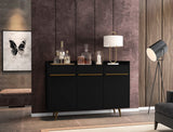 Bradley 53.54 Buffet Stand in Black by Manhattan Comfort at Eve Furniture