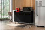 Bradley 53.54 Buffet Stand in Black by Manhattan Comfort at Eve Furniture