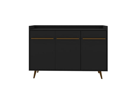 Bradley 53.54 Buffet Stand in Black by Manhattan Comfort at Eve Furniture