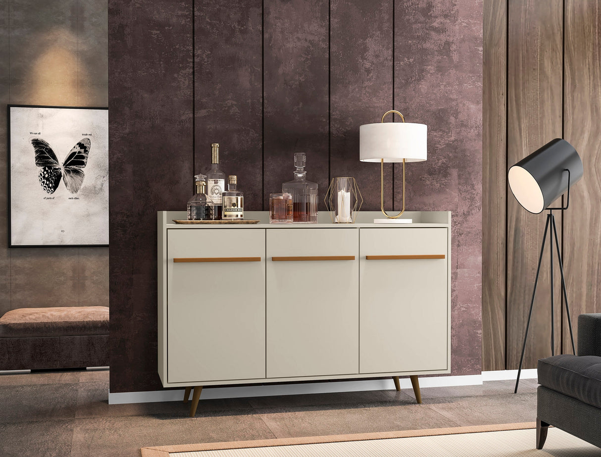 Bradley 53.54 Buffet Stand in Off White by Manhattan Comfort at Eve Furniture