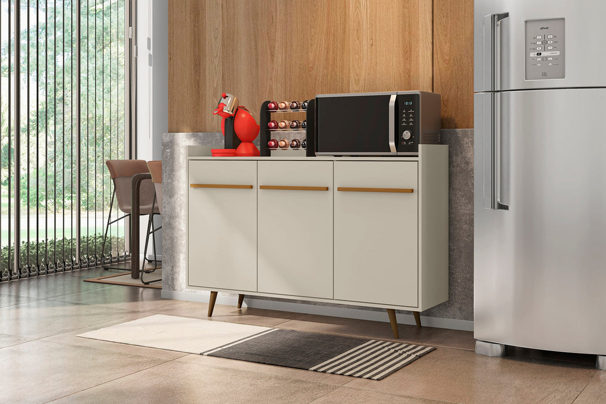 Bradley 53.54 Buffet Stand in Off White by Manhattan Comfort at Eve Furniture