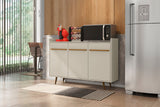 Bradley 53.54 Buffet Stand in Off White by Manhattan Comfort at Eve Furniture