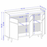 Bradley 53.54 Buffet Stand in White by Manhattan Comfort at Eve Furniture