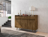 Bradley 53.54 Stand Buffet in Rustic Brown by Manhattan Comfort at Eve Furniture