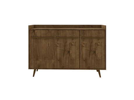 Bradley 53.54 Stand Buffet in Rustic Brown by Manhattan Comfort at Eve Furniture