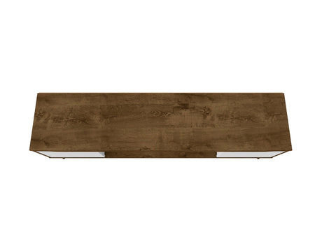 Bradley 62.99 TV Stand in Rustic Brown and White by Manhattan Comfort at Eve Furniture