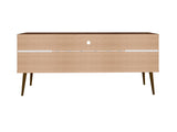 Bradley 62.99 TV Stand in Rustic Brown and White by Manhattan Comfort at Eve Furniture