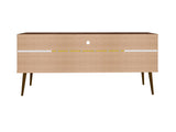 Bradley 62.99 TV Stand in Rustic Brown and Yellow by Manhattan Comfort at Eve Furniture