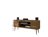 Bradley 62.99 TV Stand in Rustic Brown by Manhattan Comfort at Eve Furniture