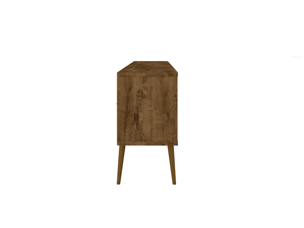 Bradley 62.99 TV Stand in Rustic Brown by Manhattan Comfort at Eve Furniture