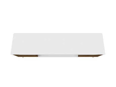 Bradley 62.99 TV Stand in White and Rustic Brown by Manhattan Comfort at Eve Furniture