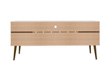 Bradley 62.99 TV Stand in White and Rustic Brown by Manhattan Comfort at Eve Furniture