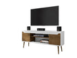Bradley 62.99 TV Stand in White and Rustic Brown by Manhattan Comfort at Eve Furniture