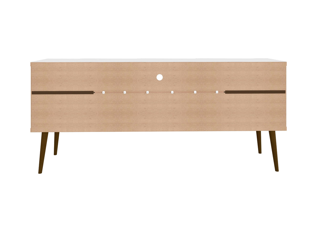 Bradley 62.99 TV Stand in White by Manhattan Comfort at Eve Furniture