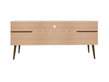 Bradley 62.99 TV Stand in White by Manhattan Comfort at Eve Furniture