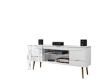 Bradley 62.99 TV Stand in White by Manhattan Comfort at Eve Furniture