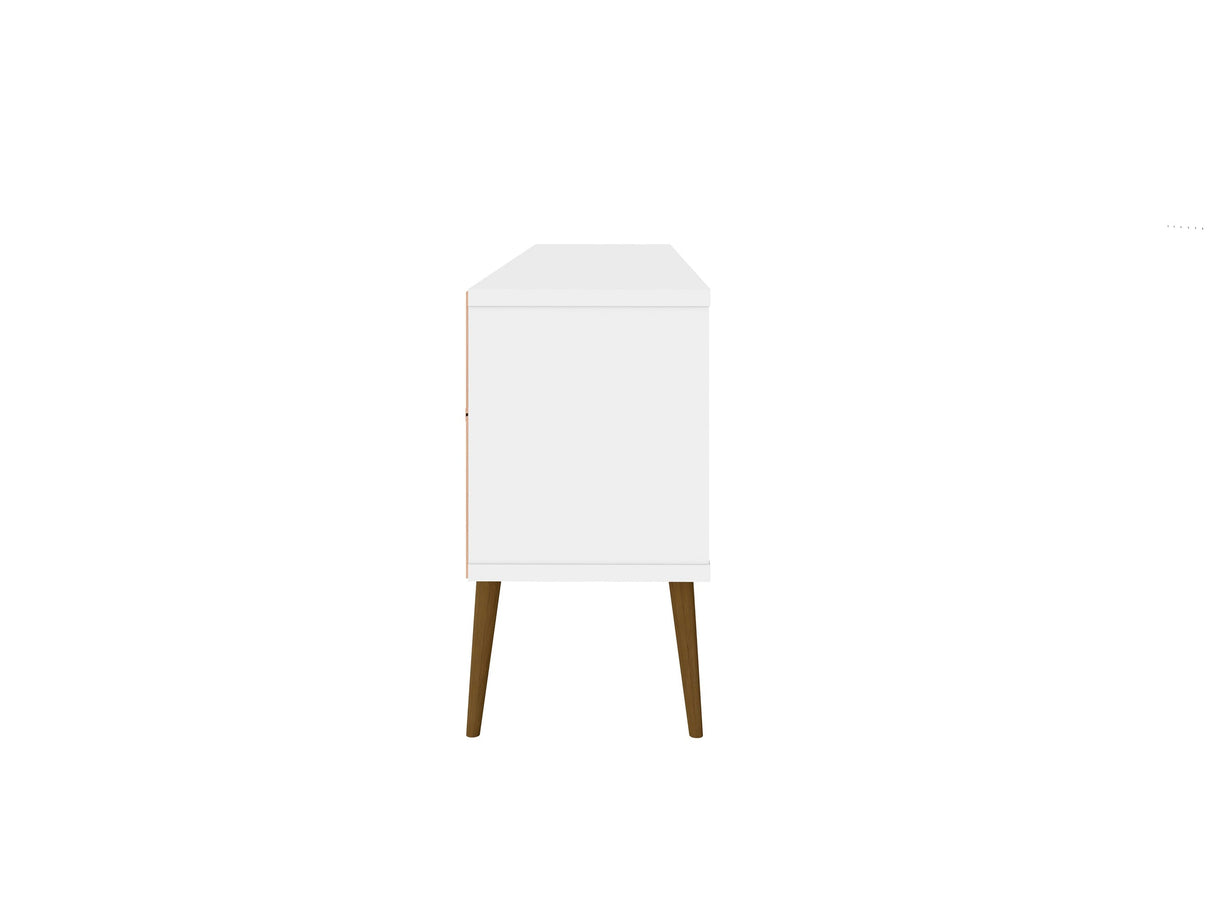 Bradley 62.99 TV Stand in White by Manhattan Comfort at Eve Furniture