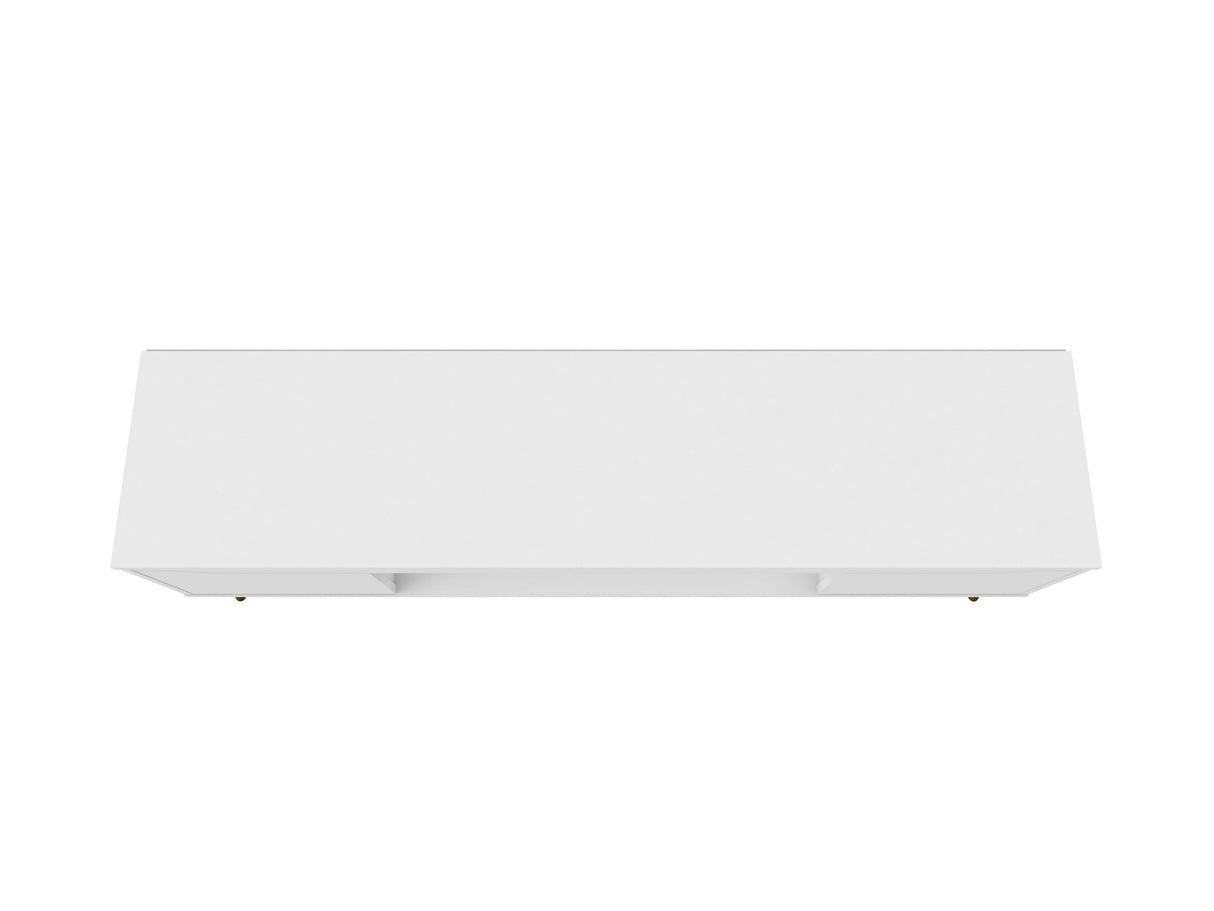 Bradley 62.99 TV Stand in White by Manhattan Comfort at Eve Furniture