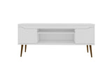 Bradley 62.99 TV Stand in White by Manhattan Comfort at Eve Furniture