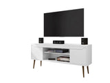 Bradley 62.99 TV Stand in White by Manhattan Comfort at Eve Furniture